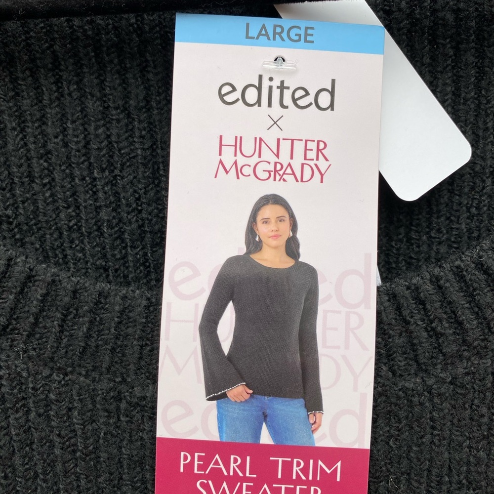 Black Pearl Trim Sweater